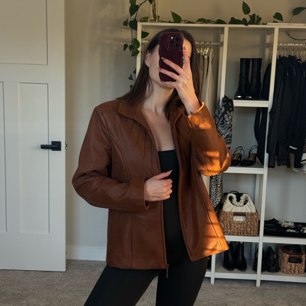 Vintage Brown Leather Jacket